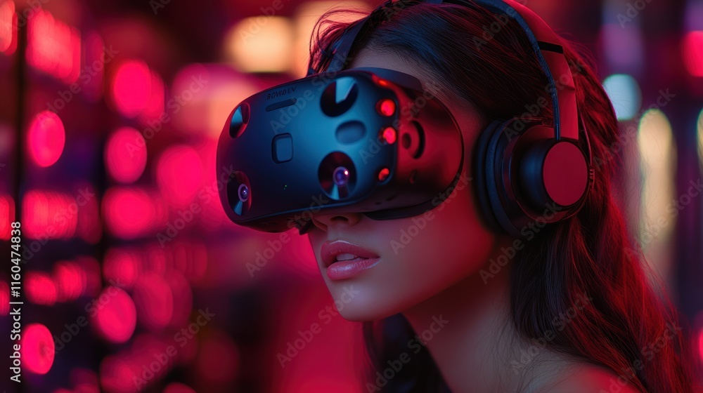 Poster ai-powered learning in virtual reality, featuring immersive environments with advanced ai-driven edu