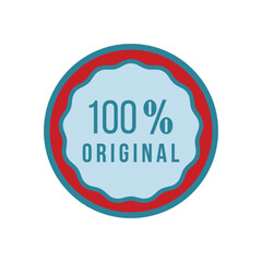 100% original Decorated Seal Stamp Icon color Hand Drawn Label Design Vector Graphic Stock Illustration