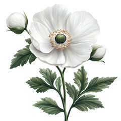 Mexican Prickly Poppy object isolated on transparent background