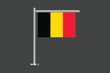 Belgium flag, The flag of Belgium, Flag of Belgium national country symbol illustration Vector, Rectangle Belgium flag illustration, Flat vector illustration
