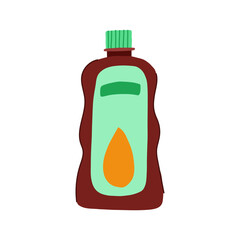 soothe oil baby cartoon. protect hydrate, natural organic, gentle sensitive soothe oil baby sign. isolated symbol vector illustration