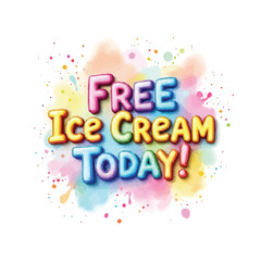Colorful Ice Cream Promotion Graphic for Today