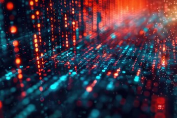 Obraz premium Binary code background