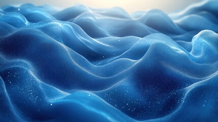 Obraz premium Dynamic blue texture with natural lighting and soft flowing waves, creating an elegant and fresh appearance