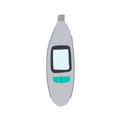 infrared thermometer baby cartoon. accurate fever, pediatrician temperature, infant health infrared thermometer baby sign. isolated symbol vector illustration