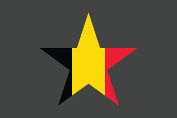 Belgium flag with massage sign, Belgium flag vector graphic, Belgium country flag is a symbol of freedom, National Belgium flag, vector illustration

