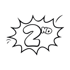 Vibrant comic-style 2nd sign, perfect for kids' birthday celebrations