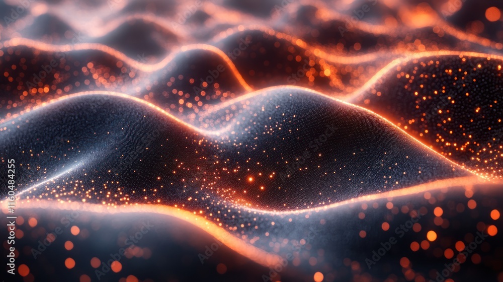 Poster organic ai concept with flowing high-speed lines blending natural patterns and advanced technology e