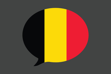 Belgium flag with massage sign, Belgium flag vector graphic, Belgium country flag is a symbol of freedom, National Belgium flag, vector illustration
