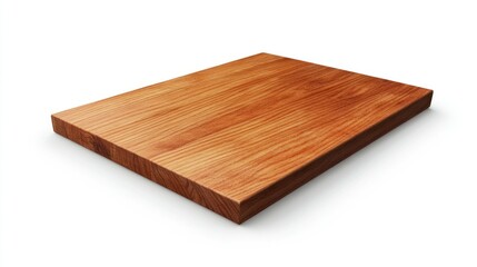 A polished wooden table top in a warm cherry finish, placed on a white background with a clipping path for clean product presentation