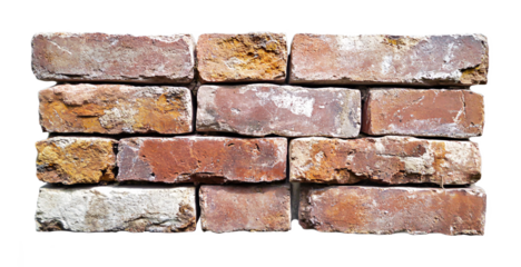 Durable Bricks for Construction Isolated on White Background