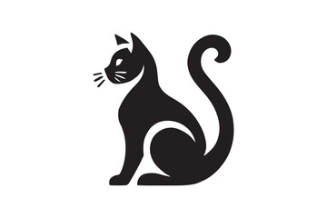 Cat logo vector and silhouette 