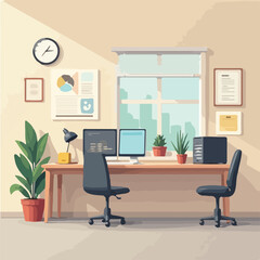 School Multimedia Illustration vector design, Computer Lab vector design