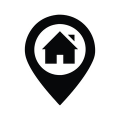 Location of Home Icon, Perfect for Real Estate or Navigation