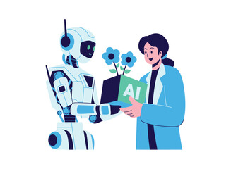 Illustration of an Collaboration Artificial Intelligence