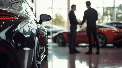 Trade-in consultation moment. Featuring a dealer assisting a customer with vehicle assessments