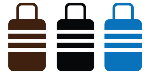 Briefcase, suitcase, luggage symbol. Symbolizing travel, luggage, or business trips. Vector illustration.