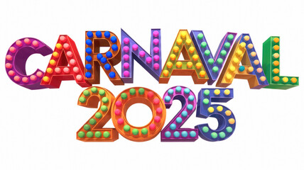 Fototapeta premium Carnaval 2025 Retro Banner Design With Blank Background. Brazilian Festivities Perfectly Highlighted for Campaigns in March