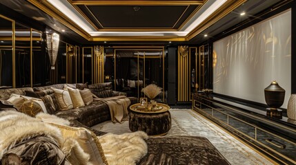 interior of a luxury tv lounge 