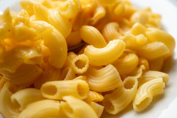 pasta with mac cheese macro shot