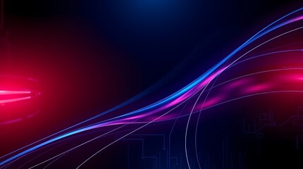 Neon Dreamscape: Abstract artwork featuring vibrant pink and blue neon light trails, creating a dynamic and energetic visual experience. Perfect for tech, music, or futuristic themes. 