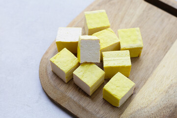 Soy tofu cubes, Tofu soy bean curd