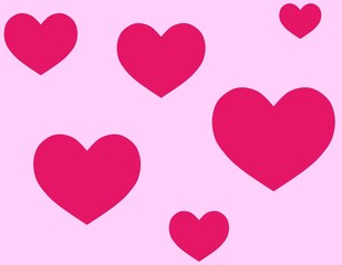 ハートのシームレスパターン　A-2