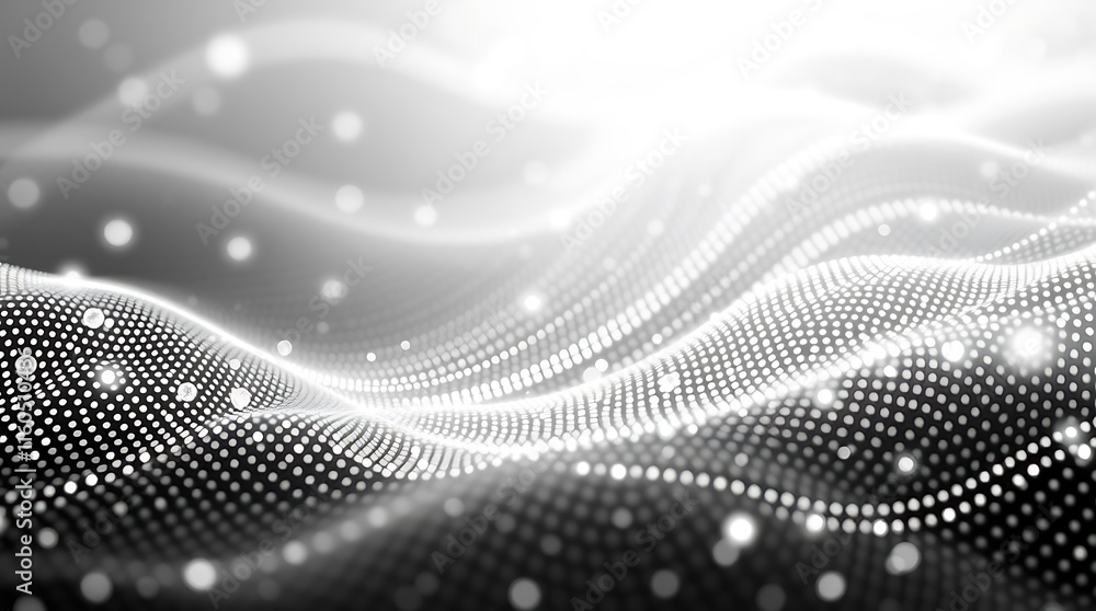 Poster abstract silver wave: a mesmerizing abstract background featuring a silver wave, swirling and flowin