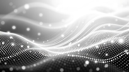 Abstract Silver Wave: A mesmerizing abstract background featuring a silver wave, swirling and flowing with subtle sparkles. It creates a captivating and futuristic aesthetic.