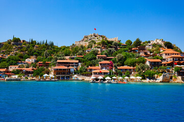 Obraz premium Simena Castle in Kalekoy village in Turkey