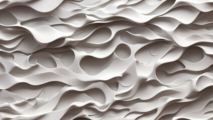 Fototapeta premium A 3D White Background with Organic Shapes for Modern Aesthetics