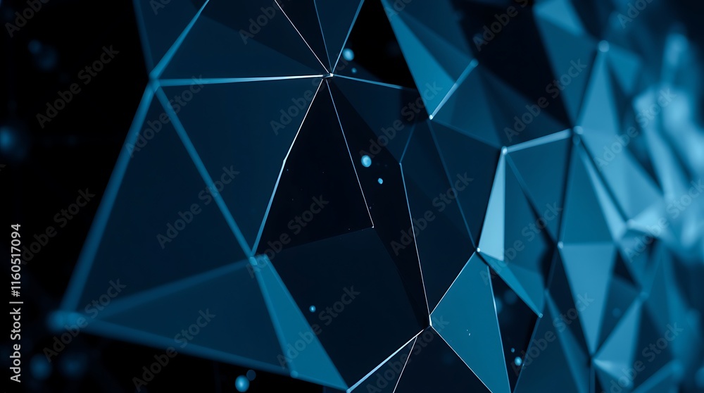 Poster abstract blue polygonal background: a mesmerizing abstract background featuring a deep blue polygona