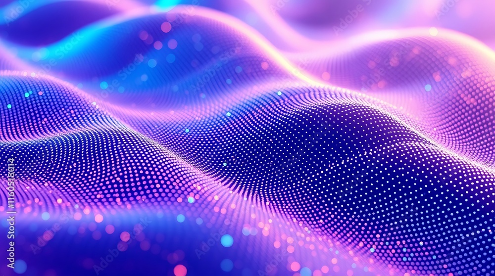 Poster abstract digital wave: a mesmerizing abstract digital wave, a symphony of vibrant hues and ethereal 