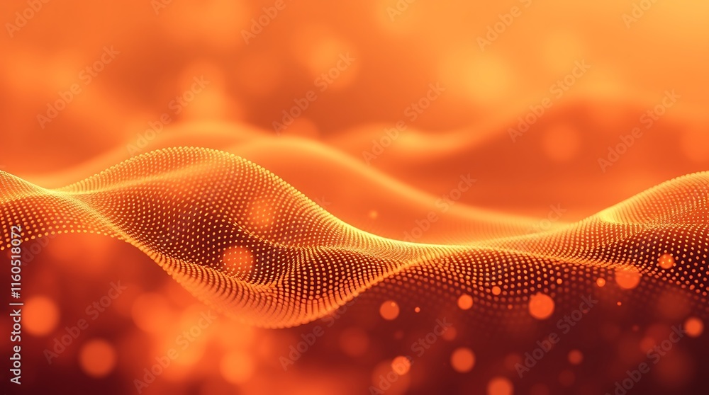 Poster abstract orange waves: a mesmerizing abstract background with a warm, orange hue, featuring delicate