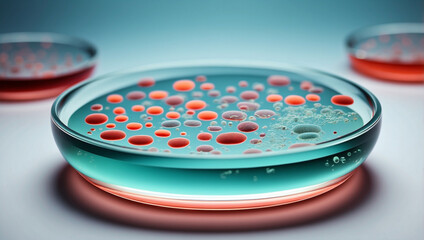 A Scientific Abstract Image Featuring Laboratory Petri Dishes for Research and Innovation