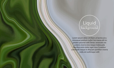 Flowing green gray liquid stream abstract background