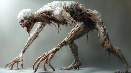 Fototapeta premium Fantasy Undead Creature Concept Art. Generative AI