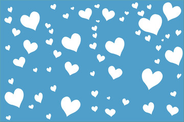 hearts on pastel background. valentine's day, hearts, greeting card