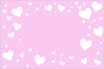 hearts on pastel background. valentine's day, hearts, greeting card