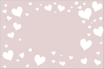 hearts on pastel background. valentine's day, hearts, greeting card