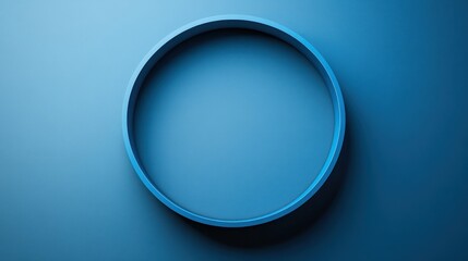 Abstract blue circle on blue background.