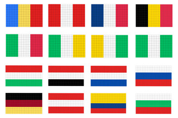 Obraz premium Country flag with three color combinations