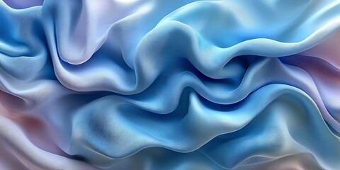 Fototapeta premium Abstract blue and purple fabric texture. Soft, flowing silk waves.