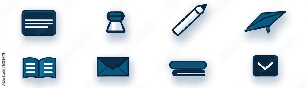 Poster extensive set of diverse generic icons for web, mobile, and software applications