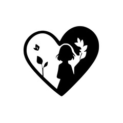 Futuristic Heart Vector Illustration Design