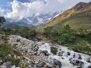 Peru, Cusco region. Views of the Andes mountains on the way to Humantay Lake.