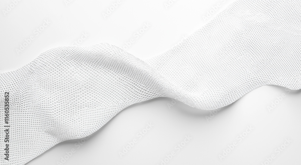 Poster abstract low-poly mesh on white background with light gray tones, adding futuristic depth. ideal for