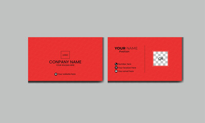 modern business card design . double sided business card design template . red business card inspiration
