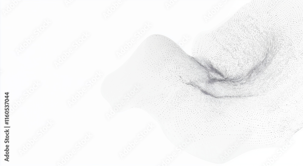 Poster abstract low-poly mesh on white background with light gray tones, adding futuristic depth. ideal for
