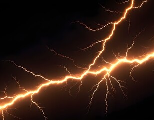 Fototapeta premium Abstract Hot Fire and Lightning, Red fantasy lightning, Earth in hell and Dynamic Energy Backgrounds for Creative Designs